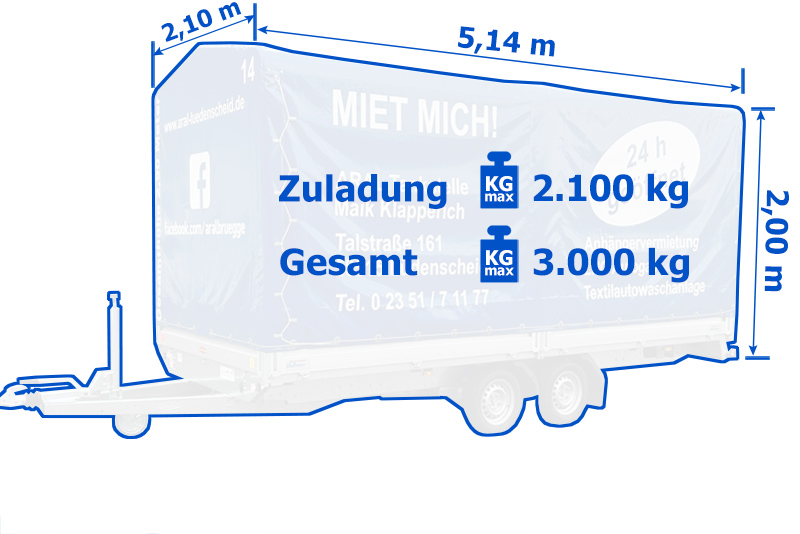 Anhänger mit Plane XXL